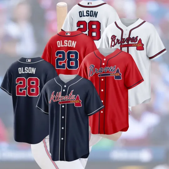 Olson#28  Atlanta Player Name & Number Gold Glovers AOP Gift Fan