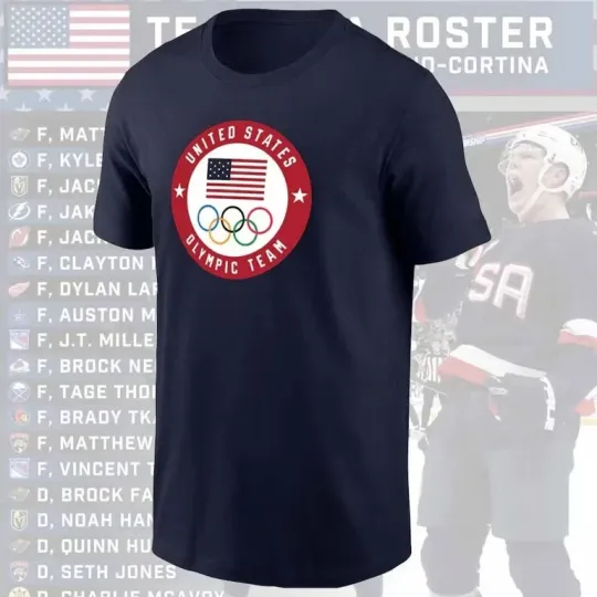 Discover USA Hockey Team 2026 Winter Olympiics T-Shirt USA Size