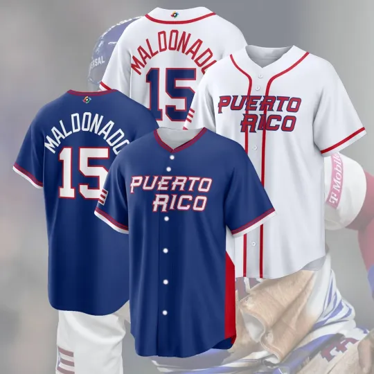 Martín #15 Maldonado Puerto Rico Team Baseball 2026 Classic AOP Gift Fans