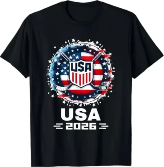 Discover USA Ice Hockey Team 2026 Hockey 2026 USA Team 2026 T-Shirt