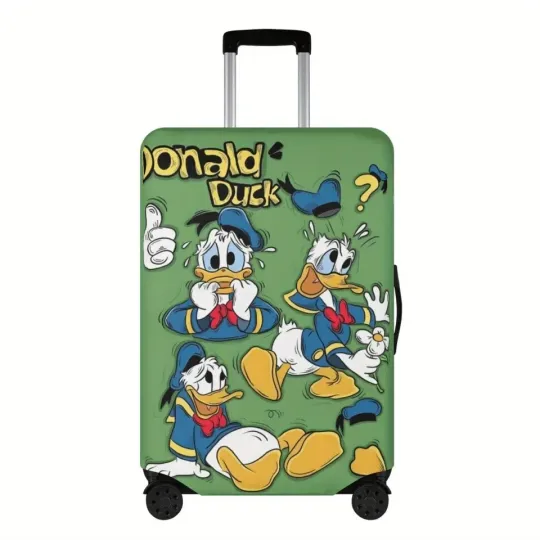 Discover Scared Donald Duck Luggage Cover for Cartoon Duck Lover, Gift For Cartoon Lovers