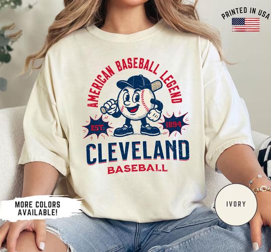 Discover Comfort Colors Cleveland Baseball T-Shirt,Retro Cleveland Baseball Shirt,Cleveland Game Day Shirt,Cleveland Sports Apparel,Gift fan T-shirt