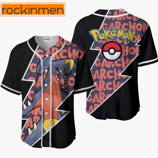 Discover Garchomp PKM Baseball Jersey, Garchomp anime Baseball Jersey, Gift For Her, Garchomp PKM Jersey Shirt