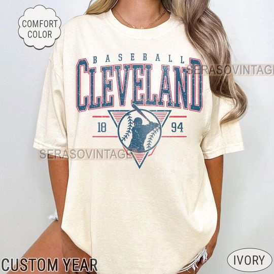 Discover Comfort color Cleveland baseball tee, baseball Shirt, Comfort Color Baseball shirt, Baseball Mom, Cleveland Baseball Sweatshirt