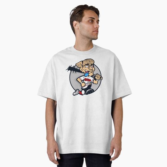 Discover The Mad Guardian Cartoon - Cleveland Baseball Art Oversized T-Shirt