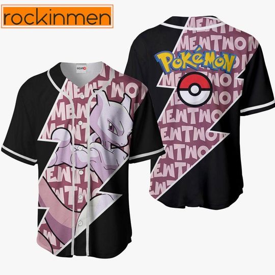 Discover Mewtwo PKM Baseball Jersey, Mewtwo anime Baseball Jersey, Gift For Her, Mewtwo PKM Jersey Shirt, Baseball Fans Shirt