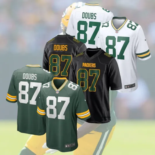 Discover Stitched Doubs #87 Green Bay Player Name & Number Gift Fan