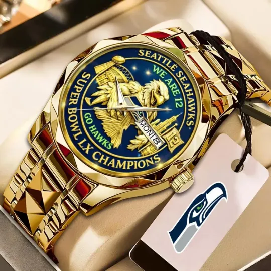Discover Seahawks 2025  Champions Alloy Luxury Quartz Watch –  16163