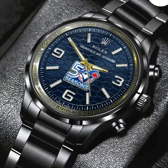 Discover Blue Jays Black Stainless Steel Watch –  3844