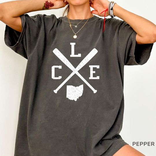 Discover Comfort Colors T-Shirt, Cleveland Baseball Shirt, Baseball Fan Gift, Baseball Team Shirt, Cleveland Sports Fan, CLE Baseball Shirt, Game Day