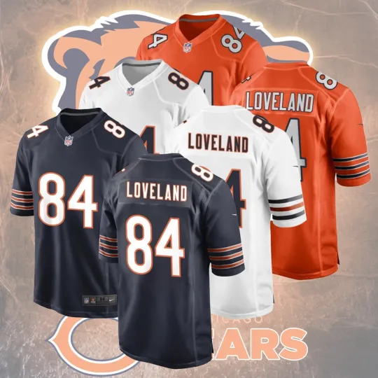 Discover Colston #84 Loveland Chicago B Player Name & Number NavyStiched Fan Made