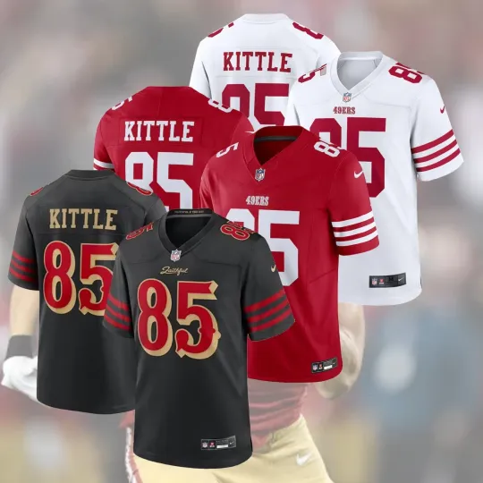 Discover Stitched George #85 Kittle San Francisco Niners Name & Number Gift Fan