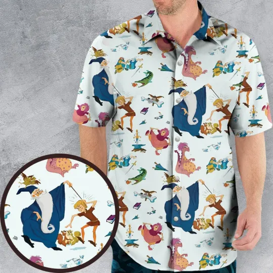 Discover Sword in the Stone Pattern Hawaiian Shirt