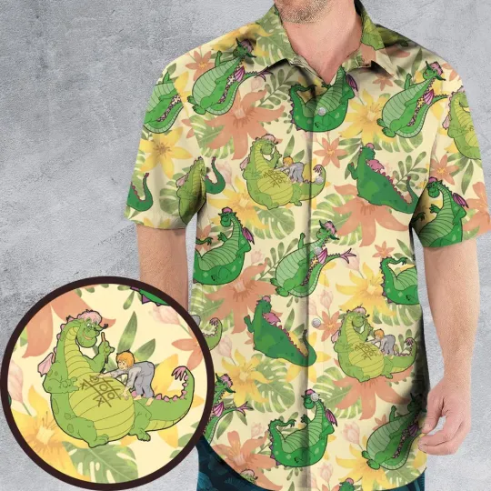 Discover Elliott Dragon Pete's Dragon Hawaiian Shirt