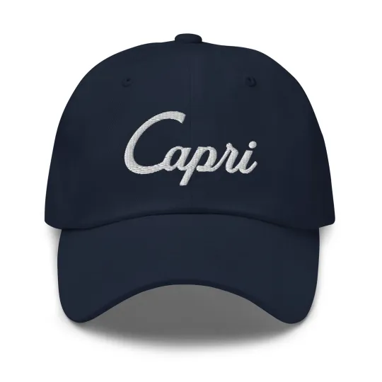 Discover Capri Dad Hat with Embroidery, Italy Cap, Baseball Cap