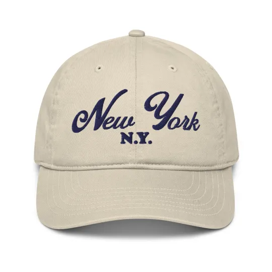 Discover New York NY Organic Dad Hat with Embroidery