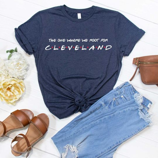 Discover Cleveland Baseball Fan T-Shirt: Friends TV Show Inspired Tee
