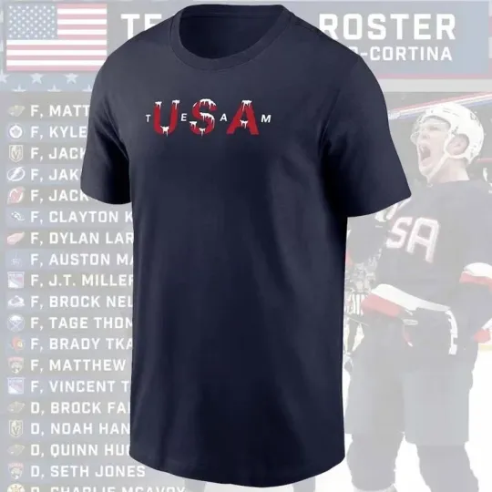 Discover USA Hockey Team 2026 Winter Olympiics T-Shirt USA Size