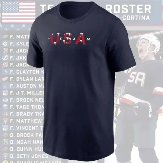 Discover USA Hockey Team 2026 Winter Olympiics T-Shirt USA Size
