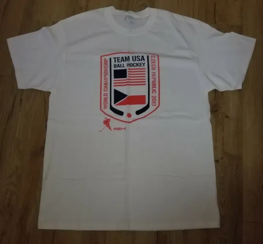Discover United States Olympics 2017 Team USA Ball Hockey T-Shirt men's size-Large New