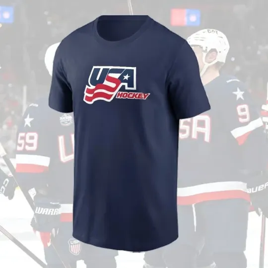 Discover USA Hockey 2026 Core Multicolor T-Shirt USA Size