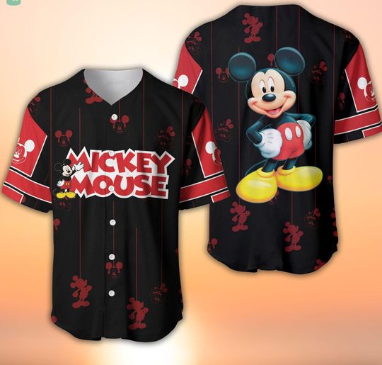 Discover Personalized Mickey Mouse Jersey Shirt, Mickey Mouse Shirt, Mickey Mouse Tshirt, Baseball Fans Shirt Disney Baseball Jersey