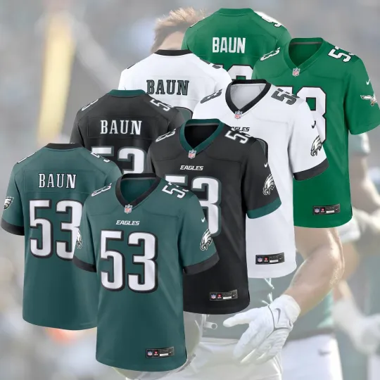 Discover Stitched Baun#53 Philadelphia Player Name & Number Gift Fan