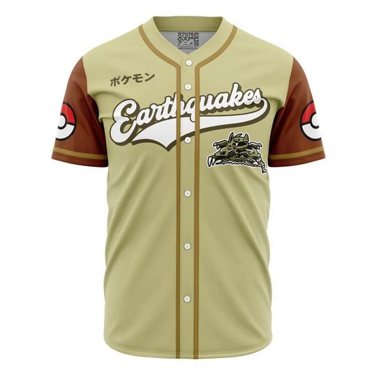 Discover Earthquakes Ground Type PKM Baseball Jersey, anime Baseball Jersey, Gift For Her, Mew PKM Jersey Shirt, Baseball Fans Shirt