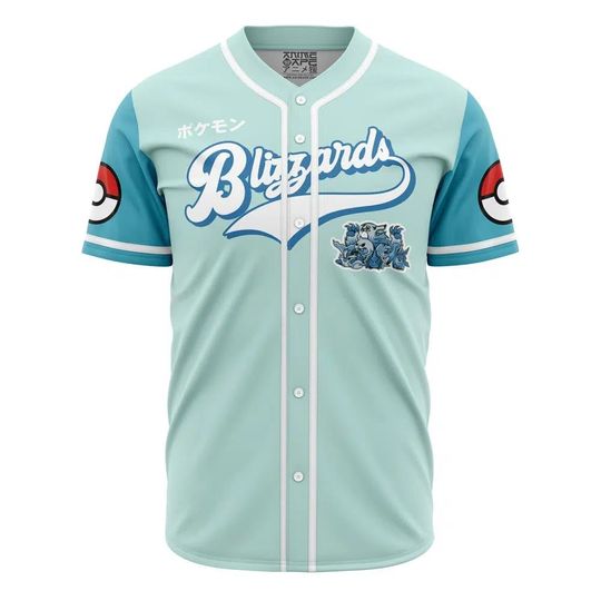 Discover Blizzards Ice Type PKM Baseball Jersey, anime Baseball Jersey, Gift For Her, Mew PKM Jersey Shirt, Baseball Fans Shirt