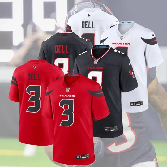 Discover Stitched Tank #3 Houston T Name & Number Player Gift Fan