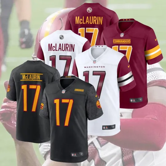 Discover Stitched McLaurin #17 Washington Player Name & Number Gift Fan