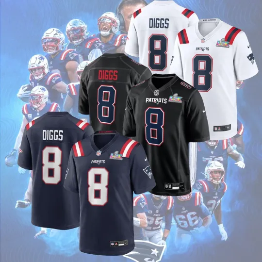 Discover Stitched Stefon #8 Diggs New England P Benito Bowl  Name & Number Gift