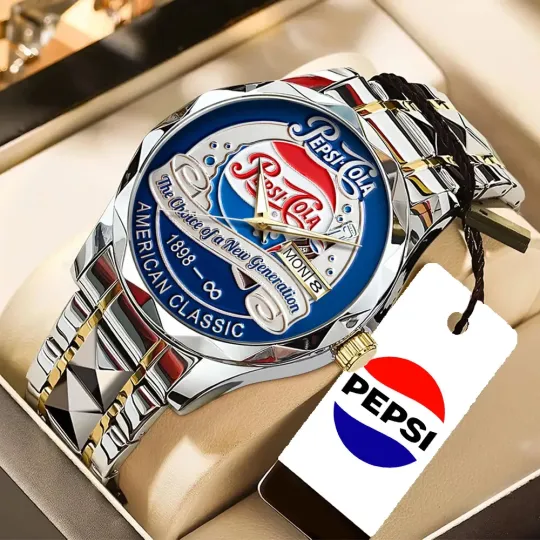Discover Pepsi Stainless Steel Band Watch for Accessories Jewelry