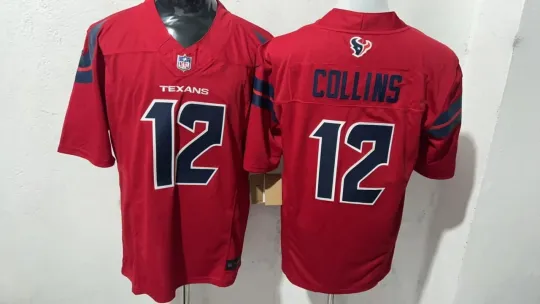 Discover Stitched Nico #12 Collins Houston T Name & Number Player Gift Fan