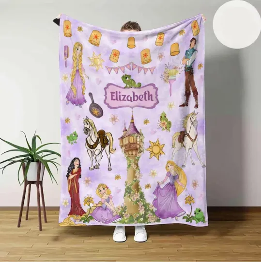 Discover Personalized Rapunzel PrincesDisney Princess Blanket Fleece Blanket, Disneyland