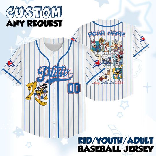 Discover Disney Cruise Pluto Baseball Jersey, Mickey And Friends Pluto Cruise Trip Jersey, Custom Disney Cruise Shirt 2025, Fantasy Cruise Jersey