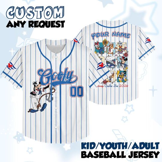 Discover Disney Cruise Goofy Baseball Jersey, Mickey And Friends Goofy Cruise Trip Jersey, Custom Disney Cruise Shirt 2025, Fantasy Cruise Jersey