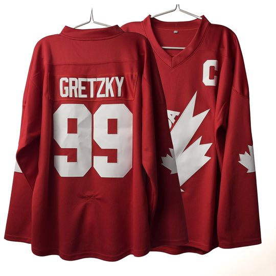 Discover Hockey Jersey hockey above #99 Gretzky Labatt Team Coupe Canada Cup para hombre