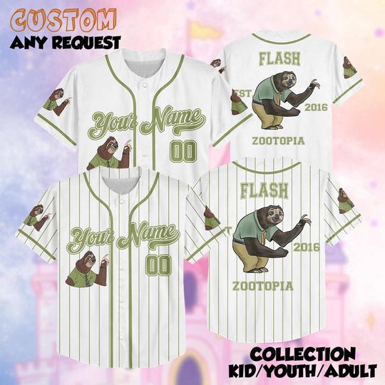 Discover Disney Zootopia Flash Jersey, Personalized Flash Inspired Clothing, Disney Flash Matching Birthday Gift, Disneyland Zootopia Jersey