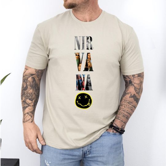Discover Vintage Nirvana Band T-Shirt: 90s Grunge Rock Tee