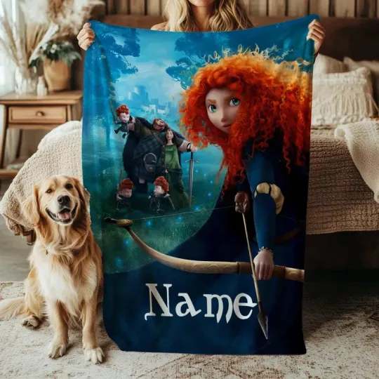 Discover Personalized Disney Princess Merida Blanket, Gift For Friends, Kids