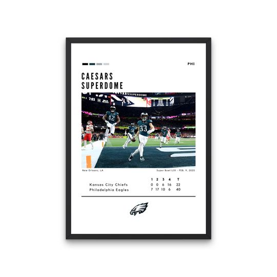 Cooper DeJean Philadelphia Eagles Super Bowl LIX Poster