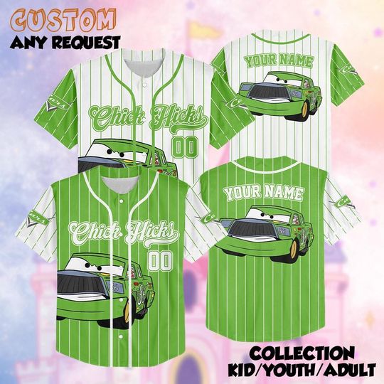 Discover Personalized Chick Hicks Baseball Jersey, Custom Disney Cars Chick Hicks Shirt, Cars Baseball Team Outfit, Birthday Gift