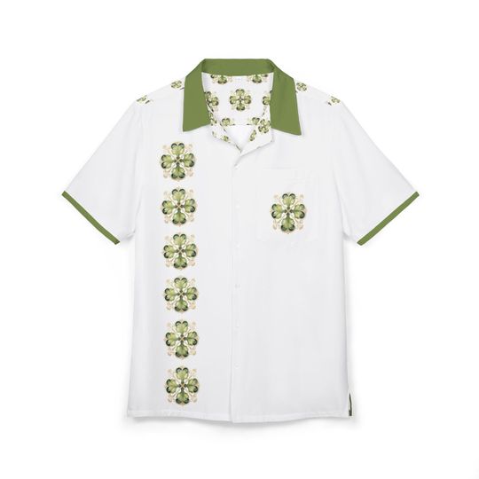 Shamrock Guayabera Shirt - St Patricks Day Resort Wear