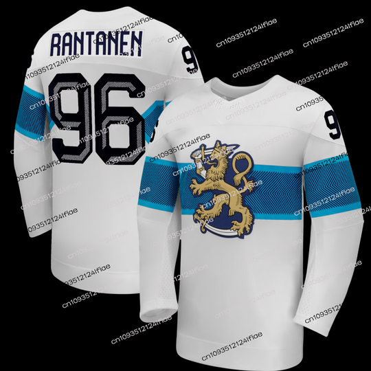 Discover 2026 New Men's Finland Ice Hockey Game Jersey T-shirt Mikko Rantanen #96 Jersey Kids' Ice Hockey T-shirt Special Fan Jersey Kit