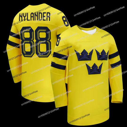 Discover 2026 Sweden Ice Hockey Jersey William Nylander #88 Ice Hockey Jersey T-shirt Kids Ice Hockey Special Kit Men's Ice Hockey Jersey