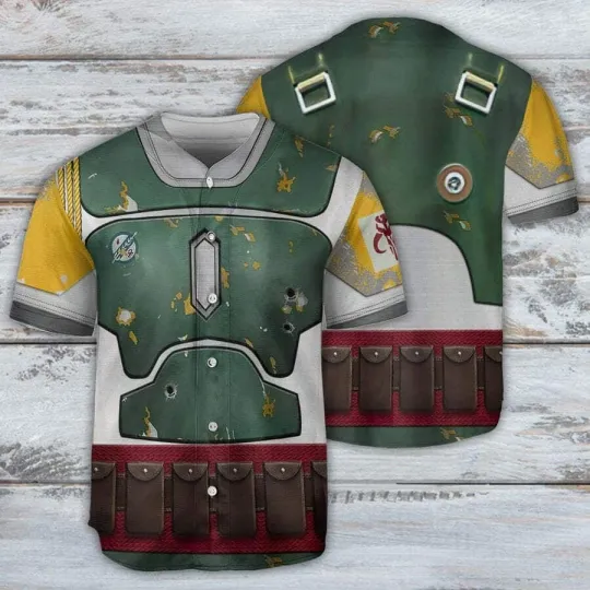 Star Wars Boba Fett Baseball Jersey Army Unisex