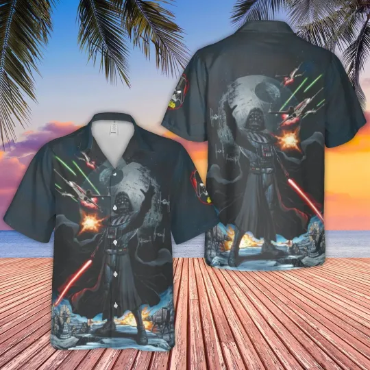 Discover Star Wars Darth Vader Hawaiian Shirt with Death Star