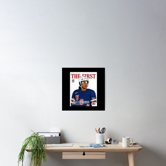 Discover Laila Edwards Team USA Hockey Gold  Poster