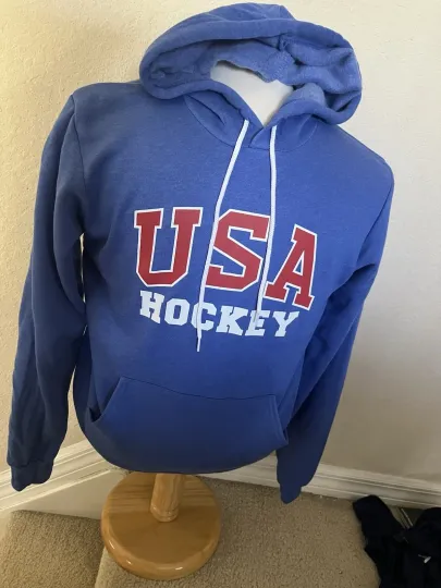 Team USA Hockey Olympic Gold Medal Hoodie Sweatshirt M New